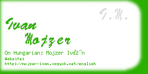 ivan mojzer business card